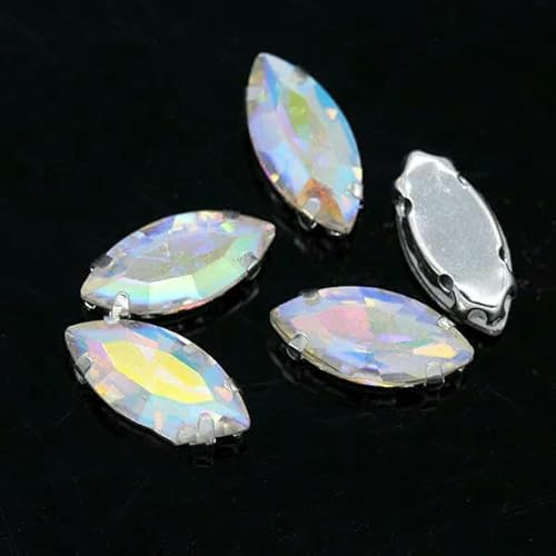 Alle Größen/Pferdeauge, 24 Farben, zum Aufnähen von Kristallglassteinen, Strasssteine, silberner Krallenknopf für Kleidung, transparent, ab-20p, 4 x 15 mm Alle Größen/Pferdeauge, 24 Farben, zum Aufnähen von Kristallglassteinen, Strasssteine, silberner Krallenknopf für Kleidung, transparent, ab-20p, 4 x 15 mm von TBSKUY