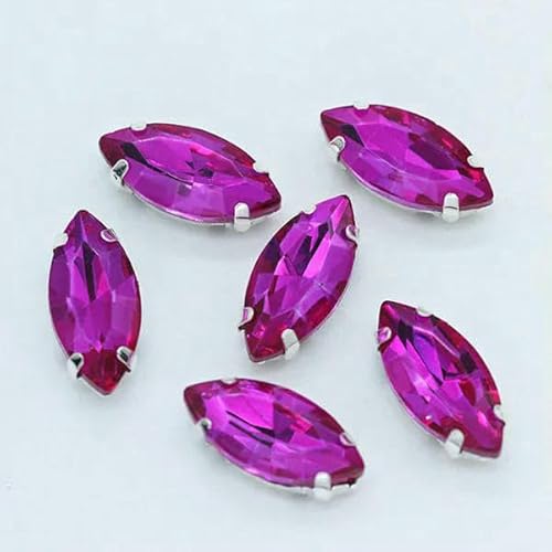 Alle Größen/Pferdeauge, 24 Farben, zum Aufnähen von Kristallglassteinen, Strasssteinen, silberner Krallenknopf für Kleidung, Rose, 30 Stück, 4 x 8 mm Alle Größen/Pferdeauge, 24 Farben, zum Aufnähen von Kristallglassteinen, Strasssteinen, silberner Krallenknopf für Kleidung, Rose, 30 Stück, 4 x 8 mm von TBSKUY