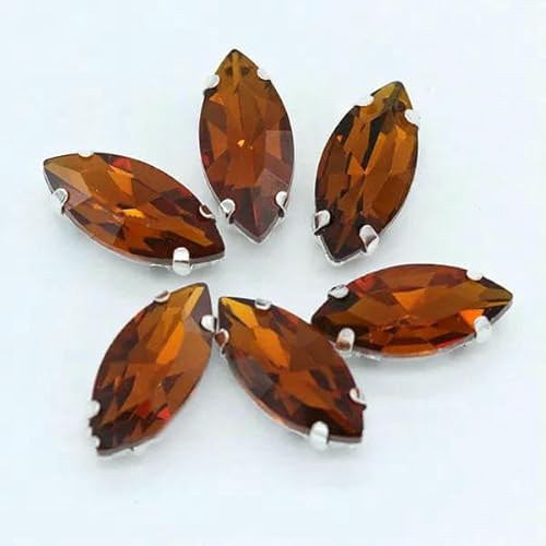 Alle Größen/Pferdeauge, 24 Farben, zum Aufnähen von Kristallglassteinen, Strasssteinen, silberner Krallenknopf für Kleidung, hellgrün, 30 Stück, 5 x 10 mm Alle Größen/Pferdeauge, 24 Farben, zum Aufnähen von Kristallglassteinen, Strasssteinen, silberner Krallenknopf für Kleidung, hellgrün, 30 Stück, 5 x 10 mm von TBSKUY