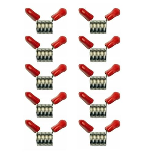 Benutzerfreundlicher Perlenverschluss, Feder, Perlenschmuck, kleine Stopper, Armbandwerkzeug, Schmuckherstellungszubehör, Legierungsmaterial, Rot, 10 Stück Benutzerfreundlicher Perlenverschluss, Feder, Perlenschmuck, kleine Stopper, Armbandwerkzeug, Schmuckherstellungszubehör, Legierungsmaterial, Rot, 10 Stück von TBSKUY