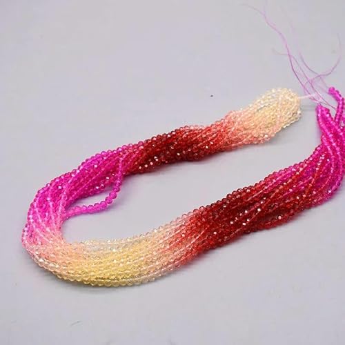 Bunte Farbverlaufsfarbe 2 mm 3,0 mm 4,0 mm Rondelle facettierte Kristallglasperlen Saatperlen lose Abstandsperlen für die Schmuckherstellung DIY-Halskette-8-2 mm-ca. 162 Stück Bunte Farbverlaufsfarbe 2 mm 3,0 mm 4,0 mm Rondelle facettierte Kristallglasperlen Saatperlen lose Abstandsperlen für die Schmuckherstellung DIY-Halskette-8-2 mm-ca. 162 Stück von TBSKUY
