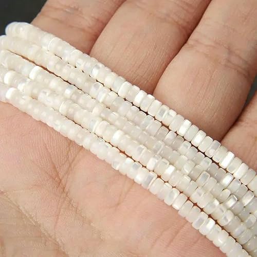 Bunte natürliche Süßwasser-Muschel-Röhrenperlen, gefärbte Perlmutt-Muschel, lose Perlen für die Schmuckherstellung, DIY-Armband, Halskette, 15-27 Zoll, ca. 2 x 4,0 mm von TBSKUY