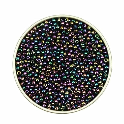Ca. 1000 Stück 2 mm Matellic Charm Tschechische Glasperlen Rocailles zur Schmuckherstellung, Armband, Halskette, DIY-Zubehör-XP20-Ca. 2000 Stück 15 g Ca. 1000 Stück 2 mm Matellic Charm Tschechische Glasperlen Rocailles zur Schmuckherstellung, Armband, Halskette, DIY-Zubehör-XP20-Ca. 2000 Stück 15 g von TBSKUY
