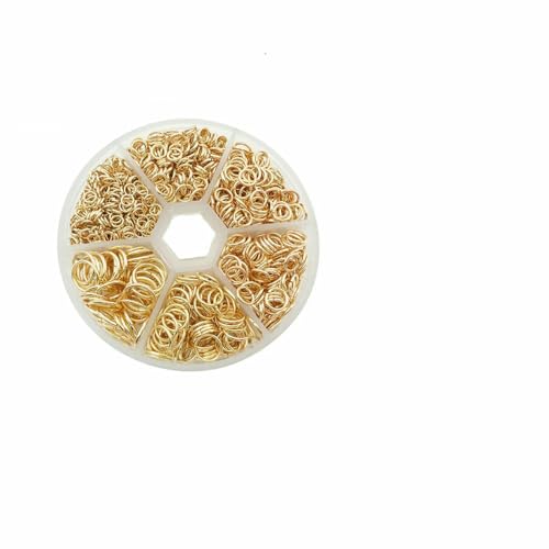 Ca. 1000 Stück offene Biegeringe in 6 verschiedenen Größen, 4,0 mm, 5 mm, 6 mm, 8 mm, 10 mm, 12 mm mit 1 Biegering-Öffnungs-/Schließwerkzeug für Heimwerkerarbeiten – KC Gold – 6-Größen-Set Ca. 1000 Stück offene Biegeringe in 6 verschiedenen Größen, 4,0 mm, 5 mm, 6 mm, 8 mm, 10 mm, 12 mm mit 1 Biegering-Öffnungs-/Schließwerkzeug für Heimwerkerarbeiten – KC Gold – 6-Größen-Set von TBSKUY