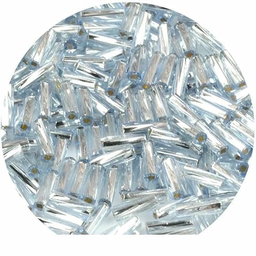 Ca. 500 Stück Stiftperlen, Twist-Tube-Glas, zur Schmuckherstellung, Perlen, Zubehör, Halsketten, Armbänder, 2 x 6,5 mm, DIY-ND29, Ca. 500 Stück, 16,5 g von TBSKUY
