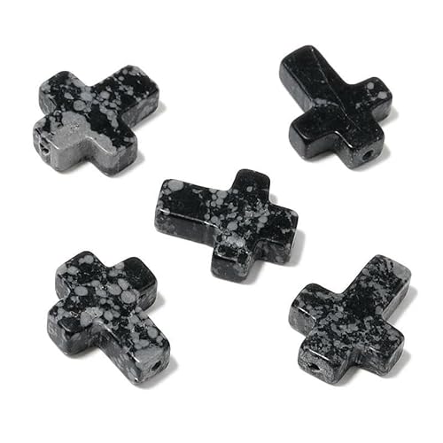 Dc 5 teile/los Naturstein Achat Kristall Tigerauge Lose Perlen Für Schmuck Machen Diy Armband Halskette Zubehör-schneeflocke von TBSKUY