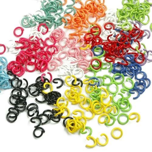 Eisen, bunt, 50 Stück, 8 mm, offene Biegeringe, geteilte Verbindungsstücke, Zubehör für die Herstellung von DIY-Schmuck, Armbänder, Zubehör, gemischte Farben Eisen, bunt, 50 Stück, 8 mm, offene Biegeringe, geteilte Verbindungsstücke, Zubehör für die Herstellung von DIY-Schmuck, Armbänder, Zubehör, gemischte Farben von TBSKUY
