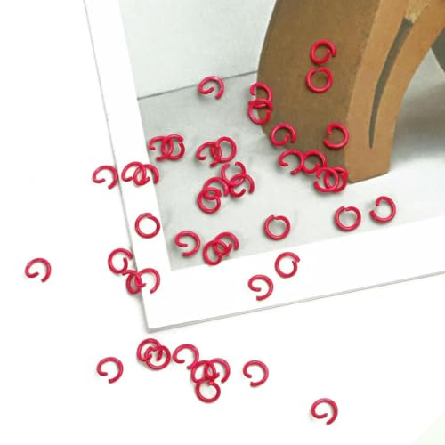 Eisen, bunt, 50 Stück, 8 mm, offene Biegeringe, geteilte Verbindungsstücke, Zubehör für die Herstellung von DIY-Schmuck, Armbänder, Zubehör – Fuchsie Eisen, bunt, 50 Stück, 8 mm, offene Biegeringe, geteilte Verbindungsstücke, Zubehör für die Herstellung von DIY-Schmuck, Armbänder, Zubehör – Fuchsie von TBSKUY