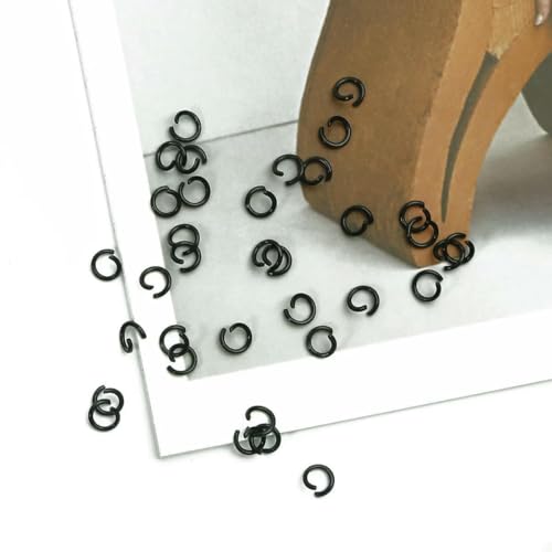 Eisen, bunt, 50 Stück, 8 mm, offene Biegeringe, geteilte Verbindungsstücke, Zubehör für die Herstellung von DIY-Schmuck, Armbänder, Zubehör – schwarz Eisen, bunt, 50 Stück, 8 mm, offene Biegeringe, geteilte Verbindungsstücke, Zubehör für die Herstellung von DIY-Schmuck, Armbänder, Zubehör – schwarz von TBSKUY