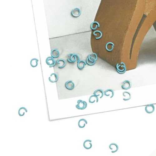 Eisen, bunt, 50 Stück, 8 mm, offene Biegeringe, geteilte Verbindungsstücke, Zubehör für die Herstellung von DIY-Schmuck, Armbänder, Zubehör – türkis Eisen, bunt, 50 Stück, 8 mm, offene Biegeringe, geteilte Verbindungsstücke, Zubehör für die Herstellung von DIY-Schmuck, Armbänder, Zubehör – türkis von TBSKUY