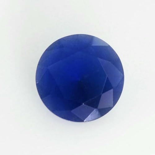 Farbige Glasperlen, 50 Stück/Los, 3,0–12 mm, loser Glasstein, rund, brillant geschliffen, synthetischer Glasedelstein für Schmuck, Dunkelblau, 10 mm (50 Stück) von TBSKUY