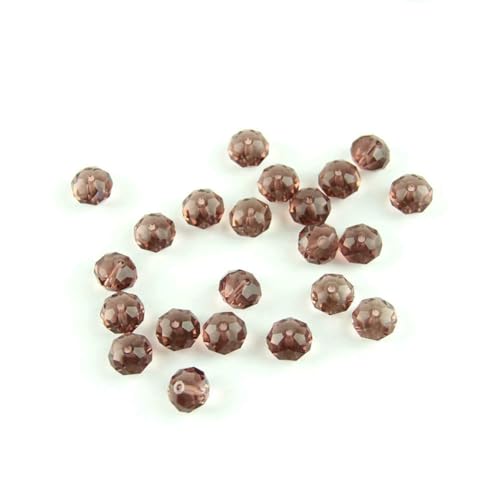 Farbige Rondelle-Abstandshalter, dekorative Kristallperlen, Glasperlen, 14,0 mm, 16 mm, 18 mm, Natursteinperlen für Kristallperlenvorhang, Amethyst, 16 mm, 48 Stück von TBSKUY