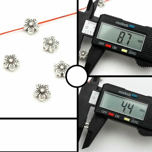 Gemischte tibetisch-silberfarbene Metallperlen mit Blumen- und Blattmotiv für die Herstellung von DIY-Schmuck, Armbändern, Halsketten und Ohrringen, 50 Stück, 37T3, Größe nach Wahl Gemischte tibetisch-silberfarbene Metallperlen mit Blumen- und Blattmotiv für die Herstellung von DIY-Schmuck, Armbändern, Halsketten und Ohrringen, 50 Stück, 37T3, Größe nach Wahl von TBSKUY