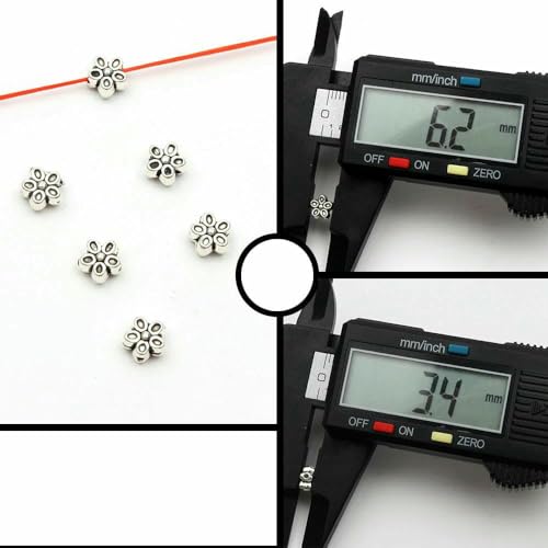 Gemischte tibetisch-silberfarbene Metallperlen mit Blumen- und Blattmotiv für die Herstellung von DIY-Schmuck, Armbändern, Halsketten und Ohrringen, 50 Stück, 38T3, Größe nach Wahl Gemischte tibetisch-silberfarbene Metallperlen mit Blumen- und Blattmotiv für die Herstellung von DIY-Schmuck, Armbändern, Halsketten und Ohrringen, 50 Stück, 38T3, Größe nach Wahl von TBSKUY