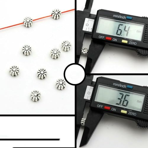 Gemischte tibetisch-silberfarbene Metallperlen mit Blumen- und Blattmotiv für die Herstellung von DIY-Schmuck, Armbändern, Halsketten und Ohrringen, 50 Stück, 40T3, Größe nach Wahl Gemischte tibetisch-silberfarbene Metallperlen mit Blumen- und Blattmotiv für die Herstellung von DIY-Schmuck, Armbändern, Halsketten und Ohrringen, 50 Stück, 40T3, Größe nach Wahl von TBSKUY
