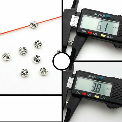 Gemischte tibetisch-silberfarbene Metallperlen mit Blumen- und Blattmotiv für die Herstellung von DIY-Schmuck, Armbändern, Halsketten und Ohrringen, 50 Stück, 44T3, Größe nach Wahl Gemischte tibetisch-silberfarbene Metallperlen mit Blumen- und Blattmotiv für die Herstellung von DIY-Schmuck, Armbändern, Halsketten und Ohrringen, 50 Stück, 44T3, Größe nach Wahl von TBSKUY
