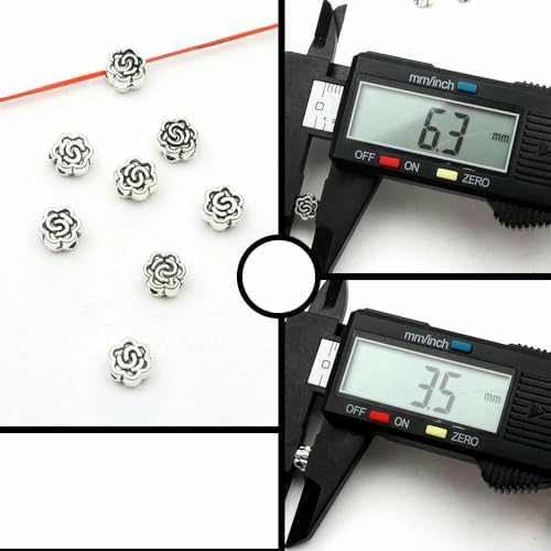 Gemischte tibetisch-silberfarbene Metallperlen mit Blumen- und Blattmotiv für die Herstellung von DIY-Schmuck, Armbändern, Halsketten und Ohrringen, 50 Stück, 54T3, Größe nach Wahl Gemischte tibetisch-silberfarbene Metallperlen mit Blumen- und Blattmotiv für die Herstellung von DIY-Schmuck, Armbändern, Halsketten und Ohrringen, 50 Stück, 54T3, Größe nach Wahl von TBSKUY