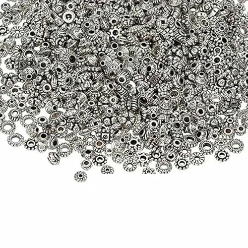 Gemischte tibetische Antik-Silber-Farben Hohlkugel Lose Röhre Metallperlen Abstandsperlen für Schmuckherstellung DIY Armband Halskette-12 Gemischte tibetische Antik-Silber-Farben Hohlkugel Lose Röhre Metallperlen Abstandsperlen für Schmuckherstellung DIY Armband Halskette-12 von TBSKUY