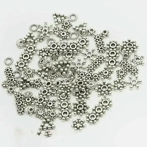 Gemischte tibetische Antik-Silberfarbene Hohlkugel-Lose-Röhrchen-Metallperlen-Abstandshalterperlen für die Schmuckherstellung DIY-Armband Nekclace-09 von TBSKUY