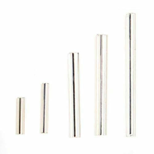 Gold/Silber Farbe 45 g/Los Glas Rocailles Perlen 9–30 mm Bugle Tube Halskette Armband Ohrringe DIY Schmuckherstellung-Silber 30 mm 45 g von TBSKUY