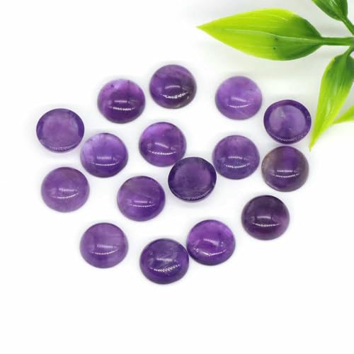 Großhandel 10 mm Naturstein Cabochon Runde flache Rückseite Lose Perlen DIY Schmuck Ring Armband Ohrring Anhänger Halskette Accessorise-Amethyst-30 PCS Großhandel 10 mm Naturstein Cabochon Runde flache Rückseite Lose Perlen DIY Schmuck Ring Armband Ohrring Anhänger Halskette Accessorise-Amethyst-30 PCS von TBSKUY