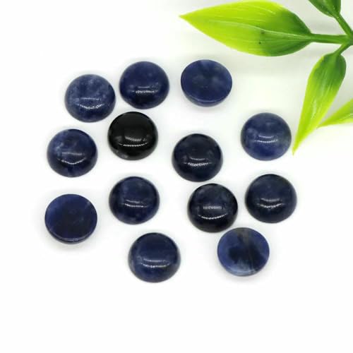 Großhandel 10 mm Naturstein Cabochon Runde flache Rückseite Lose Perlen DIY Schmuck Ring Armband Ohrring Anhänger Halskette Accessorise-Blau Sodalith 1-100 Stück Großhandel 10 mm Naturstein Cabochon Runde flache Rückseite Lose Perlen DIY Schmuck Ring Armband Ohrring Anhänger Halskette Accessorise-Blau Sodalith 1-100 Stück von TBSKUY