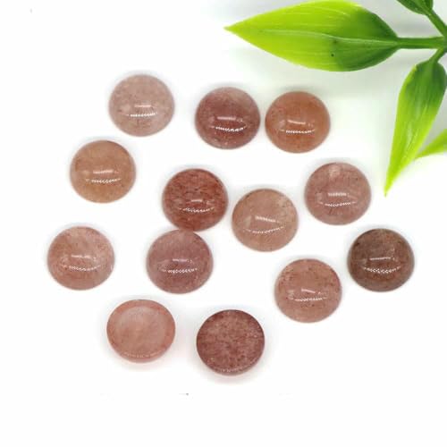 Großhandel 10 mm Naturstein Cabochon Runde flache Rückseite Lose Perlen DIY Schmuck Ring Armband Ohrring Anhänger Halskette Accessorise-Erdbeerquarz-30 Stück Großhandel 10 mm Naturstein Cabochon Runde flache Rückseite Lose Perlen DIY Schmuck Ring Armband Ohrring Anhänger Halskette Accessorise-Erdbeerquarz-30 Stück von TBSKUY