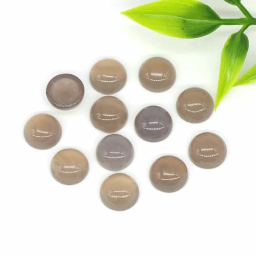 Großhandel 10 mm Naturstein Cabochon Runde flache Rückseite Lose Perlen DIY Schmuck Ring Armband Ohrring Anhänger Halskette Accessorise-Grau Achat-100 Stück Großhandel 10 mm Naturstein Cabochon Runde flache Rückseite Lose Perlen DIY Schmuck Ring Armband Ohrring Anhänger Halskette Accessorise-Grau Achat-100 Stück von TBSKUY