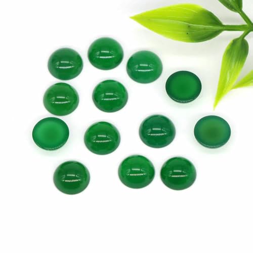 Großhandel 10 mm Naturstein Cabochon Runde flache Rückseite Lose Perlen DIY Schmuck Ring Armband Ohrring Anhänger Halskette Accessorise-Grüne Jade-50 Stück Großhandel 10 mm Naturstein Cabochon Runde flache Rückseite Lose Perlen DIY Schmuck Ring Armband Ohrring Anhänger Halskette Accessorise-Grüne Jade-50 Stück von TBSKUY