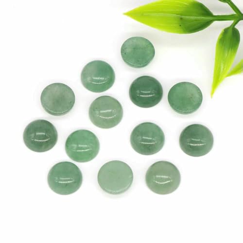 Großhandel 10 mm Naturstein Cabochon Runde flache Rückseite Lose Perlen DIY Schmuck Ring Armband Ohrring Anhänger Halskette Accessorise-Grüner Aventurin-50 Stück Großhandel 10 mm Naturstein Cabochon Runde flache Rückseite Lose Perlen DIY Schmuck Ring Armband Ohrring Anhänger Halskette Accessorise-Grüner Aventurin-50 Stück von TBSKUY