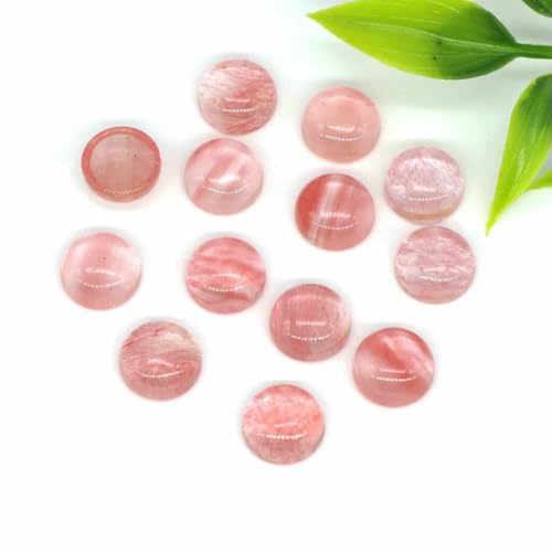 Großhandel 10 mm Naturstein Cabochon Runde flache Rückseite Lose Perlen DIY Schmuck Ring Armband Ohrring Anhänger Halskette Accessorise-Kirschquarz-30 Stück Großhandel 10 mm Naturstein Cabochon Runde flache Rückseite Lose Perlen DIY Schmuck Ring Armband Ohrring Anhänger Halskette Accessorise-Kirschquarz-30 Stück von TBSKUY