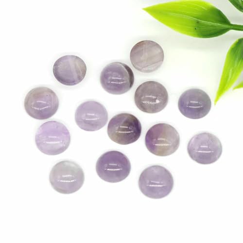Großhandel 10 mm Naturstein Cabochon Runde flache Rückseite Lose Perlen DIY Schmuck Ring Armband Ohrring Anhänger Halskette Accessorise-Light Amethyst-30 PCS Großhandel 10 mm Naturstein Cabochon Runde flache Rückseite Lose Perlen DIY Schmuck Ring Armband Ohrring Anhänger Halskette Accessorise-Light Amethyst-30 PCS von TBSKUY