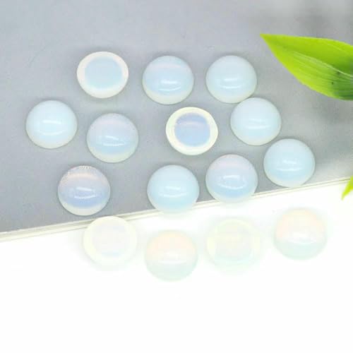 Großhandel 10 mm Naturstein Cabochon Runde flache Rückseite Lose Perlen DIY Schmuck Ring Armband Ohrring Anhänger Halskette Accessorise-Opalite-30 PCS Großhandel 10 mm Naturstein Cabochon Runde flache Rückseite Lose Perlen DIY Schmuck Ring Armband Ohrring Anhänger Halskette Accessorise-Opalite-30 PCS von TBSKUY