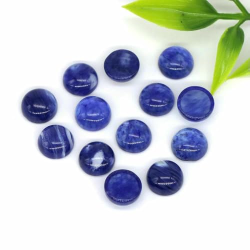 Großhandel 10 mm Naturstein Cabochon Runde flache Rückseite Lose Perlen DIY Schmuck Ring Armband Ohrring Anhänger Halskette Accessorise-Ozeanblau Obsidian-50 Stück Großhandel 10 mm Naturstein Cabochon Runde flache Rückseite Lose Perlen DIY Schmuck Ring Armband Ohrring Anhänger Halskette Accessorise-Ozeanblau Obsidian-50 Stück von TBSKUY