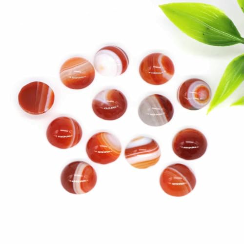 Großhandel 10 mm Naturstein Cabochon Runde flache Rückseite Lose Perlen DIY Schmuck Ring Armband Ohrring Anhänger Halskette Accessorise-Rot gestreiften Achat-50 Stück Großhandel 10 mm Naturstein Cabochon Runde flache Rückseite Lose Perlen DIY Schmuck Ring Armband Ohrring Anhänger Halskette Accessorise-Rot gestreiften Achat-50 Stück von TBSKUY