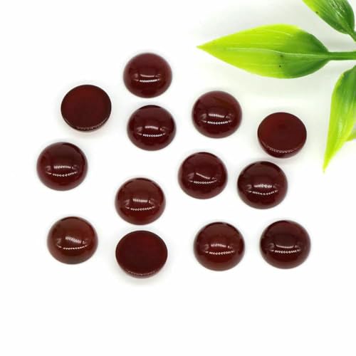 Großhandel 10 mm Naturstein Cabochon Runde flache Rückseite Lose Perlen DIY Schmuck Ring Armband Ohrring Anhänger Halskette Accessorise-Rote Jade 1–10 Stück Großhandel 10 mm Naturstein Cabochon Runde flache Rückseite Lose Perlen DIY Schmuck Ring Armband Ohrring Anhänger Halskette Accessorise-Rote Jade 1–10 Stück von TBSKUY