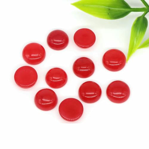 Großhandel 10 mm Naturstein Cabochon Runde flache Rückseite Lose Perlen DIY Schmuck Ring Armband Ohrring Anhänger Halskette Accessorise-Rote Jade-100 Stück Großhandel 10 mm Naturstein Cabochon Runde flache Rückseite Lose Perlen DIY Schmuck Ring Armband Ohrring Anhänger Halskette Accessorise-Rote Jade-100 Stück von TBSKUY