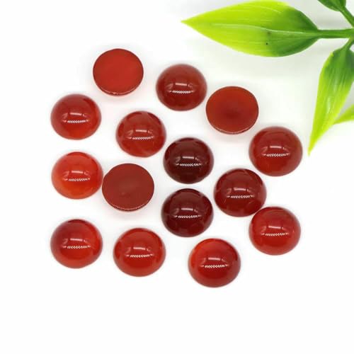 Großhandel 10 mm Naturstein Cabochon Runde flache Rückseite Lose Perlen DIY Schmuck Ring Armband Ohrring Anhänger Halskette Accessorise-Roter Achat-100 Stück Großhandel 10 mm Naturstein Cabochon Runde flache Rückseite Lose Perlen DIY Schmuck Ring Armband Ohrring Anhänger Halskette Accessorise-Roter Achat-100 Stück von TBSKUY