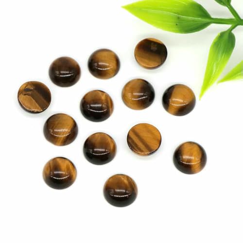 Großhandel 10 mm Naturstein Cabochon Runde flache Rückseite Lose Perlen DIY Schmuck Ring Armband Ohrring Anhänger Halskette Accessorise-Tigerauge-50 Stück Großhandel 10 mm Naturstein Cabochon Runde flache Rückseite Lose Perlen DIY Schmuck Ring Armband Ohrring Anhänger Halskette Accessorise-Tigerauge-50 Stück von TBSKUY