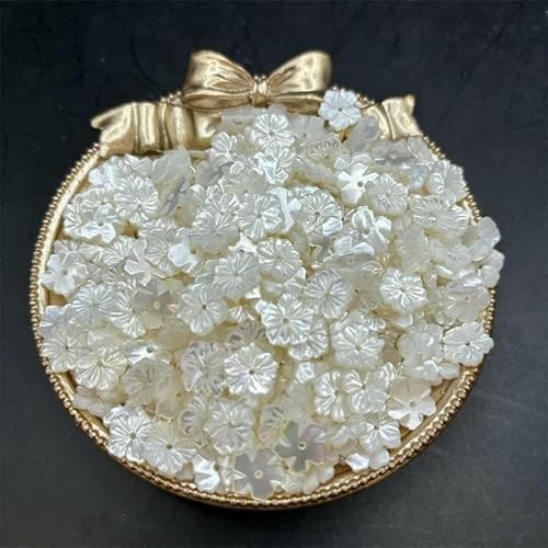 Großhandel Natürliche Muschelblumenperlen Weiß für DIY Schmuckherstellung Basteln Armband Halskette Ohrringe Zubehör Anpassbar-Weiß-10mm 10 Stück von TBSKUY
