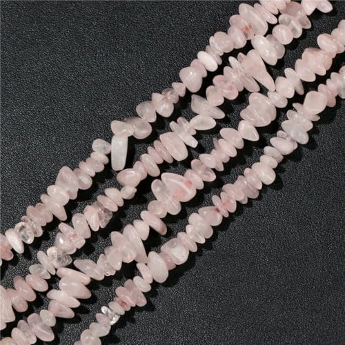 Großhandel Naturstein-Achat-Chips-Perlen 5–8 mm, unregelmäßige Malachit-Amazonit-Opal-Quarz-Edelsteine, Kiesperlen zur Schmuckherstellung, Rosenquarz, ca. 81,3 cm von TBSKUY