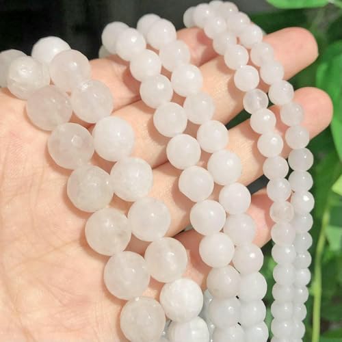Großhandel Natursteinperlen, klarer Quarz, runde lose Perlen zur Schmuckherstellung, 15,5 Zoll/Strang, Auswahlgröße 4/6/8/10/12 mm – F00102 – facettierter Kristall – 12 mm, 30 S von TBSKUY
