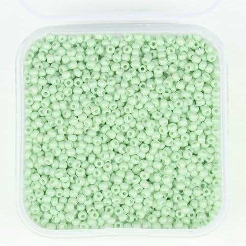 Grüne Farbe, 2 mm, tschechische Glasperlen, verpackte Perlen, Zubehör für die Schmuckherstellung, DIY-Armband, Materiallieferant, 4000 Stück/Box, Farbe 3, 1 Box ca. 4000 Stück Grüne Farbe, 2 mm, tschechische Glasperlen, verpackte Perlen, Zubehör für die Schmuckherstellung, DIY-Armband, Materiallieferant, 4000 Stück/Box, Farbe 3, 1 Box ca. 4000 Stück von TBSKUY