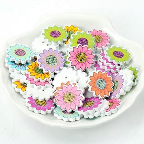 Holzknöpfe für Scrapbooking, Nähen, Bekleidung, Zubehör, Dekoration, gemischte Blumen, bemalt, dekorative Knöpfe, DIY-Bastelarbeiten, 20 Stück, 20–25 mm, 13 Holzknöpfe für Scrapbooking, Nähen, Bekleidung, Zubehör, Dekoration, gemischte Blumen, bemalt, dekorative Knöpfe, DIY-Bastelarbeiten, 20 Stück, 20–25 mm, 13 von TBSKUY