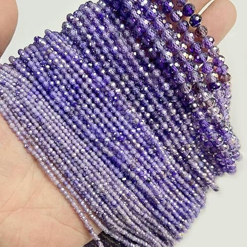 Kleine natürliche facettierte Steinperlen, violetter Glimmer, 2/3/4,0 mm, Quarze, Amethyste, Achate, Fluoritkristall, facettiert zur Schmuckherstellung, Nr. 22, Zirkon, 4,0 mm, Kleine natürliche facettierte Steinperlen, violetter Glimmer, 2/3/4,0 mm, Quarze, Amethyste, Achate, Fluoritkristall, facettiert zur Schmuckherstellung, Nr. 22, Zirkon, 4,0 mm, von TBSKUY