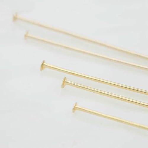 Mehrere Spezifikationen von 14 Karat echt vergoldeten Kugel-/Flach-/Augenkopfstiften zur Schmuckherstellung, DIY-Schmuckstiftzubehör - 14 Karat echt vergoldet - 0,7 mm x 25 mm Mehrere Spezifikationen von 14 Karat echt vergoldeten Kugel-/Flach-/Augenkopfstiften zur Schmuckherstellung, DIY-Schmuckstiftzubehör - 14 Karat echt vergoldet - 0,7 mm x 25 mm von TBSKUY