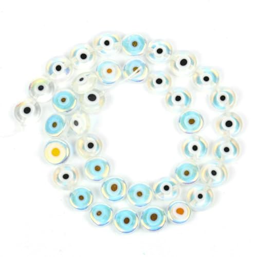 Mehrfarbige, flache, runde Millefiori-Perlen aus Lampwork-Glasur, gestreiftes Kunstharz zur Schmuckherstellung, Armbänder, Zubehör, 6/8/10 mm, Typ 3–10 mm, ca. 36 Stück Mehrfarbige, flache, runde Millefiori-Perlen aus Lampwork-Glasur, gestreiftes Kunstharz zur Schmuckherstellung, Armbänder, Zubehör, 6/8/10 mm, Typ 3–10 mm, ca. 36 Stück von TBSKUY