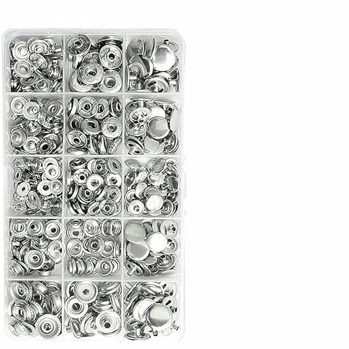 Metall-Druckknöpfe, Knopf-Sets mit Befestigungs-Botones, Installationszange, Nähzubehör für Kleidung, Jacke, Lederhandwerk, Set A von TBSKUY