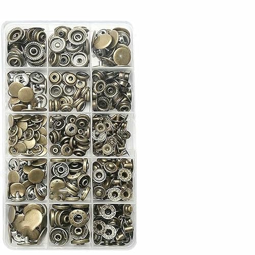 Metall-Druckknöpfe, Knopf-Sets mit Befestigungselementen, Botones-Installationszange, Nähzubehör für Kleidung, Jacken, Lederhandwerk, Zange C von TBSKUY