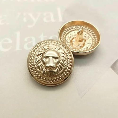 Metallknöpfe, Kronenmuster, golden, britischer College-Stil, Designer, handgefertigt, Luxus-Kleidungsstück, Nähzubehör, DIY-Knöpfe, 6 Stück, 1–20 mm, 6 Stüc von TBSKUY